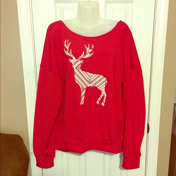 Tops - Deer Sweater 2x